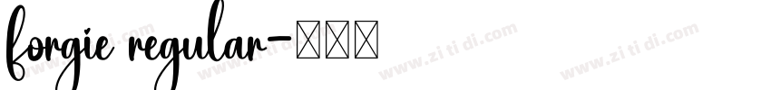 forgie regular字体转换